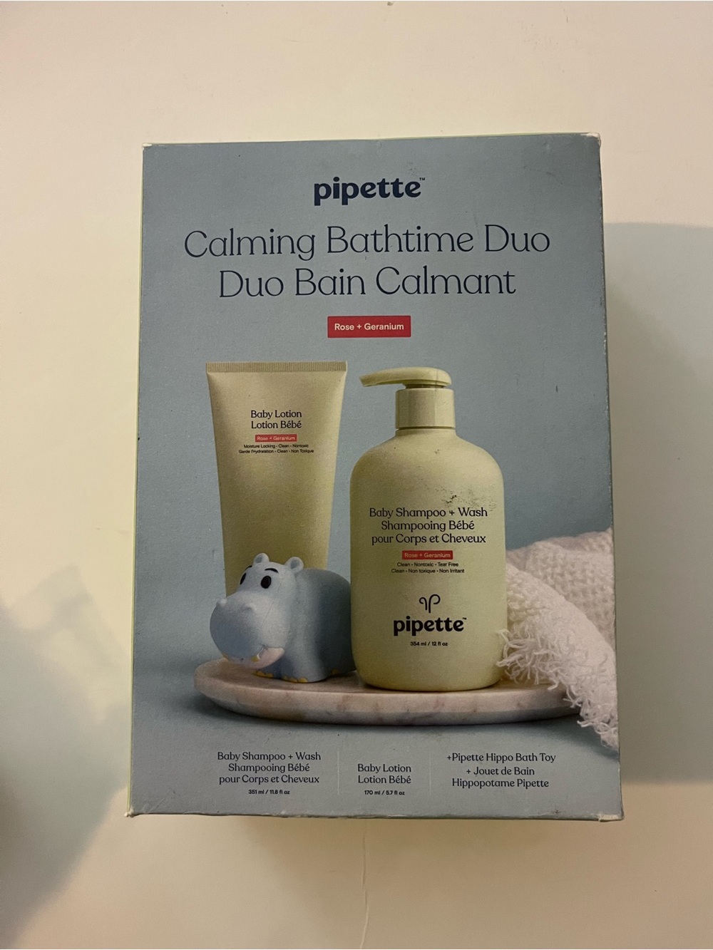 pipette Calming Bathtime Duo - Soft Yellow & Blue